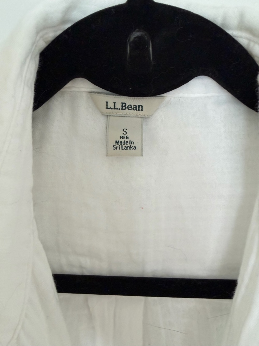 L.L. Bean White Linen-Cotton Shirt - Picture 2 of 6